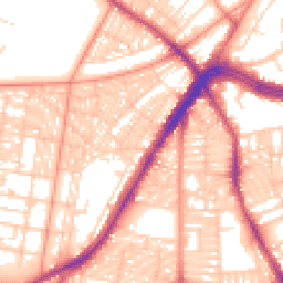Daytime road noise heatmap for LS8 4LT
