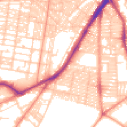 Daytime road noise heatmap for LS8 5AJ
