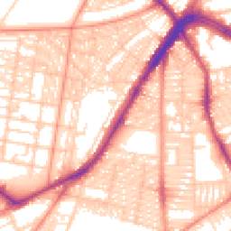 Daytime road noise heatmap for LS8 5AN