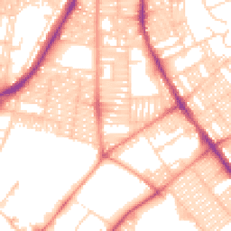 Daytime road noise heatmap for LS8 5BU