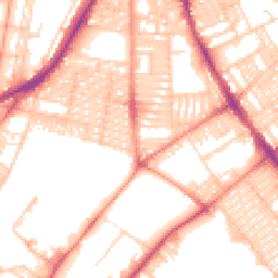 Daytime road noise heatmap for LS8 5BW