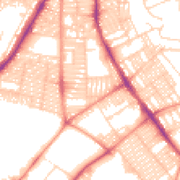 Daytime road noise heatmap for LS8 5DA