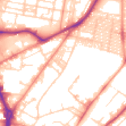 Daytime road noise heatmap for LS8 5EQ