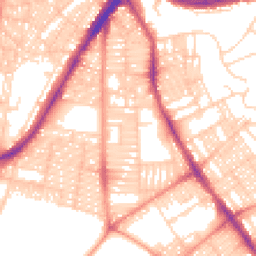 Daytime road noise heatmap for LS8 5JE