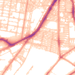 Daytime road noise heatmap for LS8 5LL