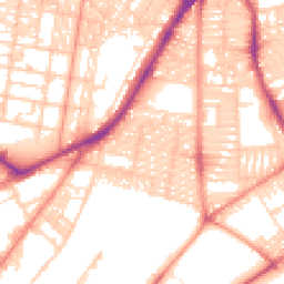 Daytime road noise heatmap for LS8 5LQ