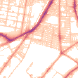 Daytime road noise heatmap for LS8 5LY