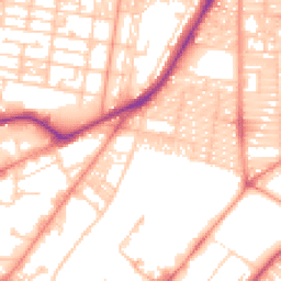 Daytime road noise heatmap for LS8 5NF