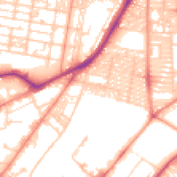 Daytime road noise heatmap for LS8 5NG