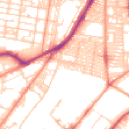 Daytime road noise heatmap for LS8 5NQ