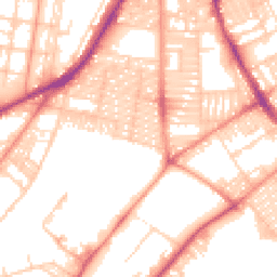 Daytime road noise heatmap for LS8 5NX