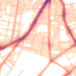 Daytime road noise heatmap for LS8 5QL