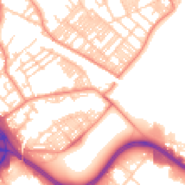 Daytime road noise heatmap for LS9 0AB