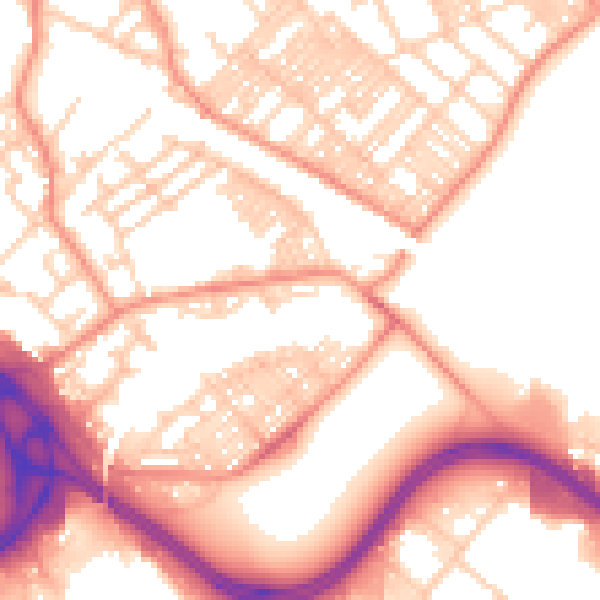 Daytime road noise heatmap for LS9 0AE