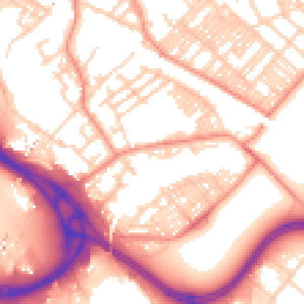 Daytime road noise heatmap for LS9 0AG