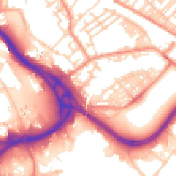 Daytime road noise heatmap for LS9 0AH