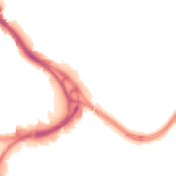 Night-time road noise heatmap for LS9 0AJ
