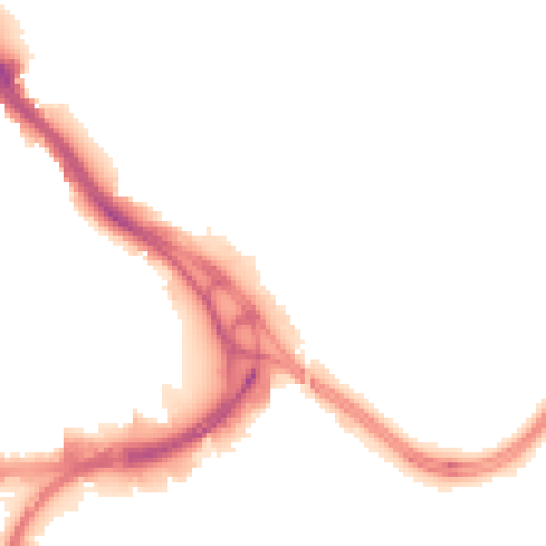 Night-time road noise heatmap for LS9 0AL