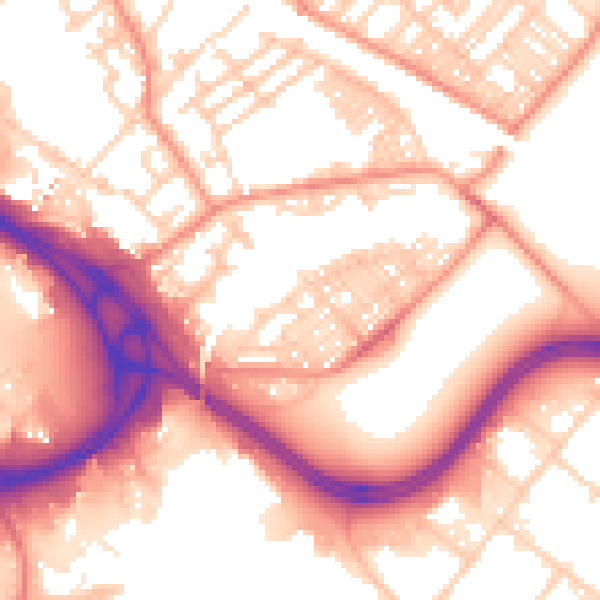 Daytime road noise heatmap for LS9 0AP