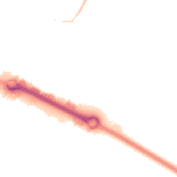 Night-time road noise heatmap for LS9 0AR