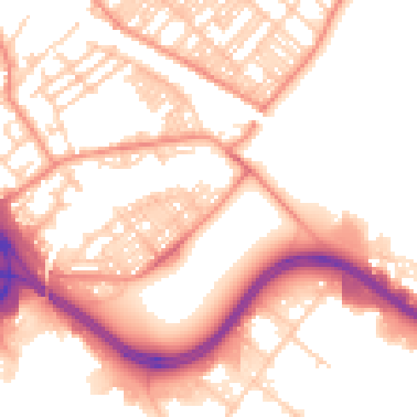 Daytime road noise heatmap for LS9 0BA