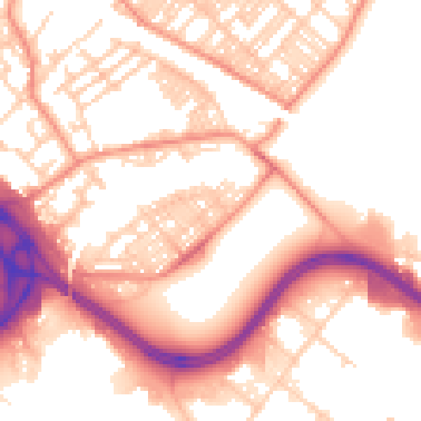 Daytime road noise heatmap for LS9 0BJ