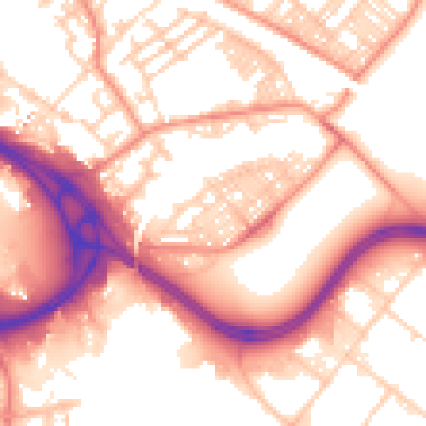 Daytime road noise heatmap for LS9 0BY