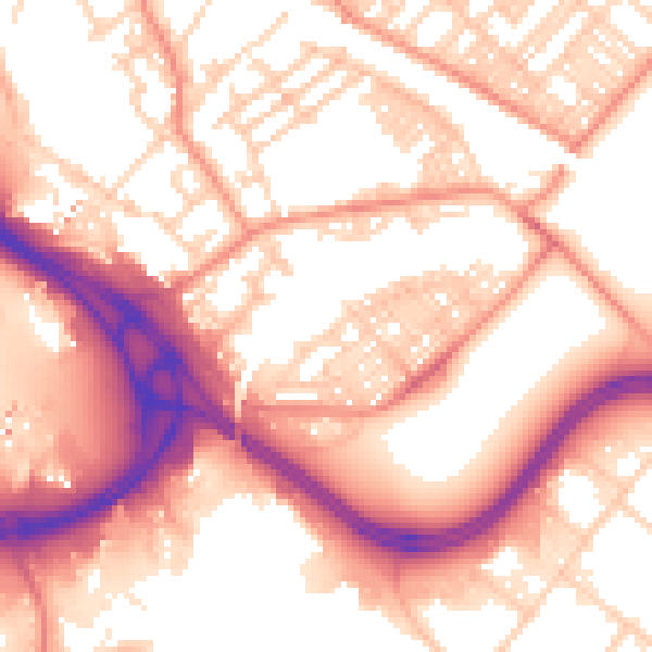 Daytime road noise heatmap for LS9 0DB