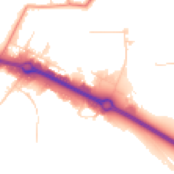 Daytime road noise heatmap for LS9 0DR