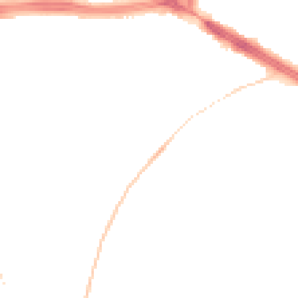 Night-time road noise heatmap for LS9 0HZ