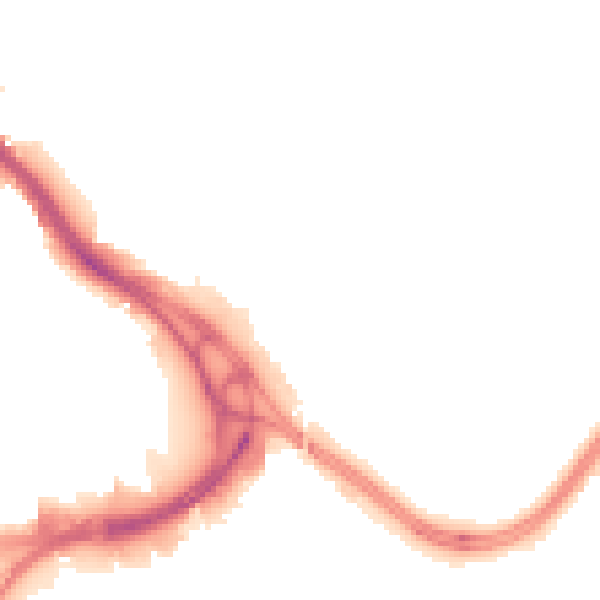 Night-time road noise heatmap for LS9 0RF