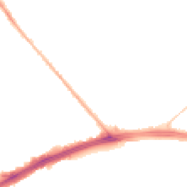 Night-time road noise heatmap for LS9 6JT