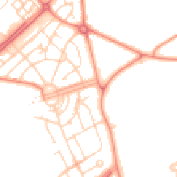 Daytime road noise heatmap for LS9 6PF