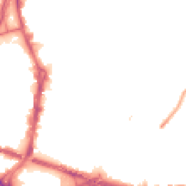 Night-time road noise heatmap for LS9 7JD
