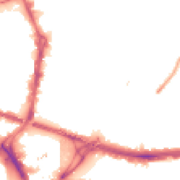 Night-time road noise heatmap for LS9 7SG