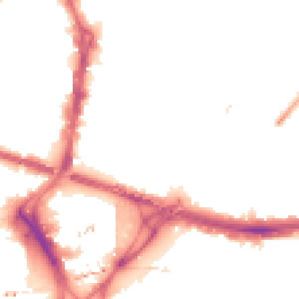 Night-time road noise heatmap for LS9 7SQ
