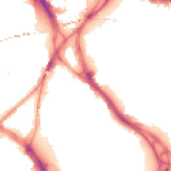 Night-time road noise heatmap for LS9 8AN