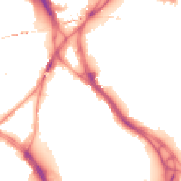 Night-time road noise heatmap for LS9 8AP