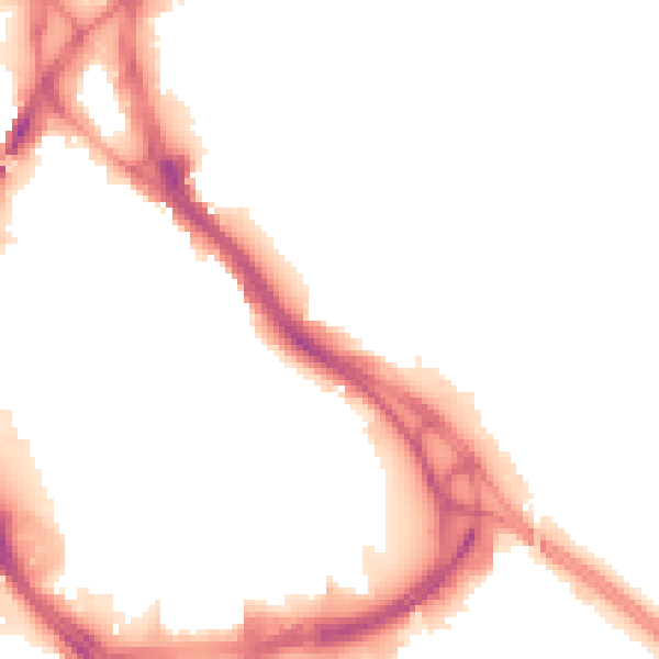 Night-time road noise heatmap for LS9 8BJ
