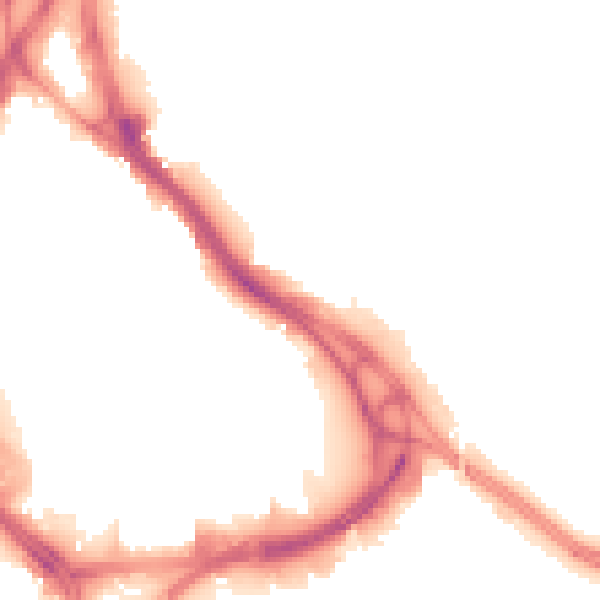 Night-time road noise heatmap for LS9 8FG