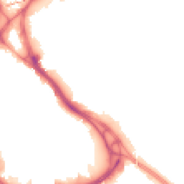 Night-time road noise heatmap for LS9 8LB