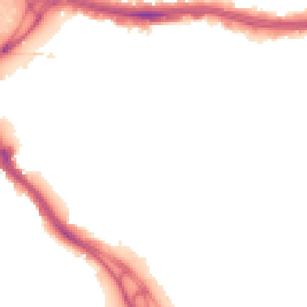 Night-time road noise heatmap for LS9 8NH