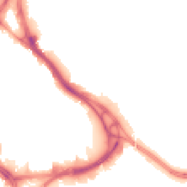 Night-time road noise heatmap for LS9 8NQ