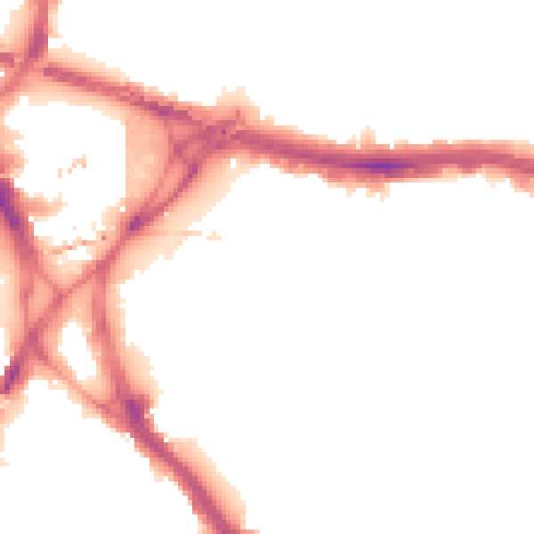 Night-time road noise heatmap for LS9 8SF