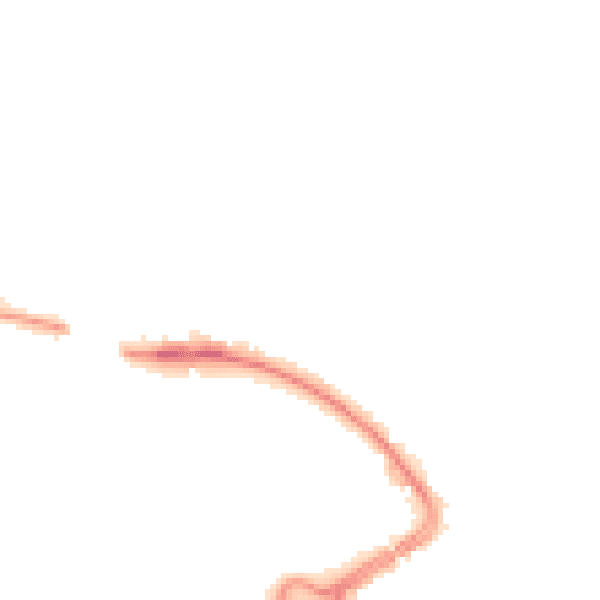 Night-time road noise heatmap for LU2 0AT