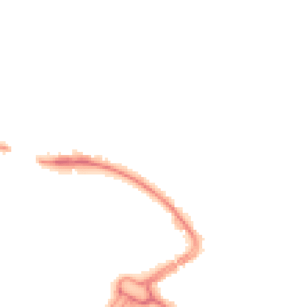 Night-time road noise heatmap for LU2 0BD