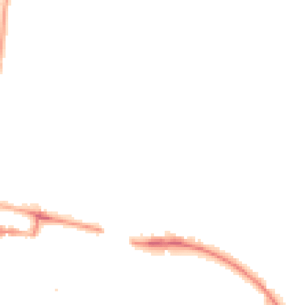 Night-time road noise heatmap for LU2 0DQ
