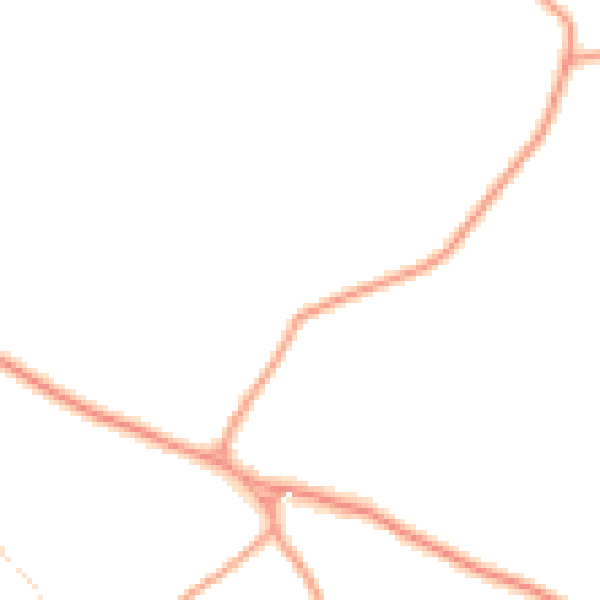 Daytime road noise heatmap for LU2 8PF