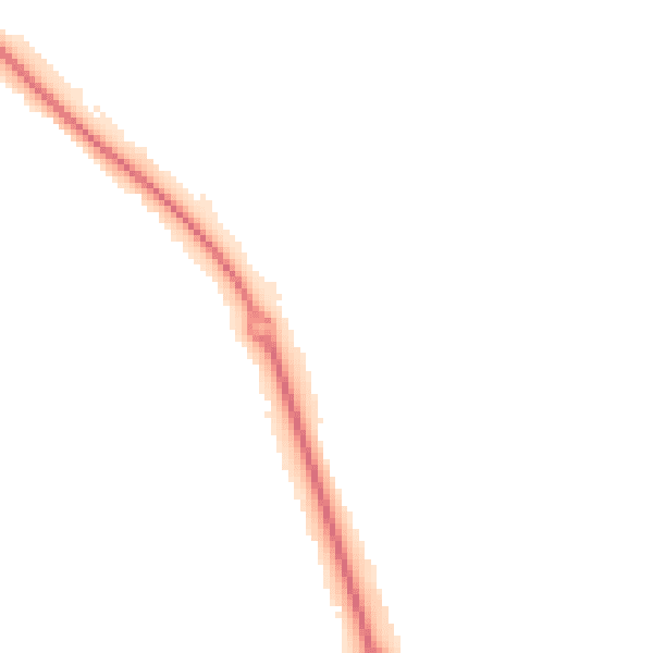 Night-time road noise heatmap for LU2 9BF