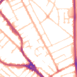 Daytime road noise heatmap for LU3 1AQ